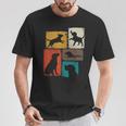 Labrador Vintage Collage Retriever Lab Dad Mom Dog Lover T-Shirt Personalized Gifts