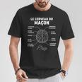 Le Cerveau Du Maçon Maçonnerie Construction Travaux Public T-Shirt Cadeaux drôles