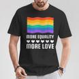 Lgbt More Equality More Lovetシャツ Lgbtq ゲイ レズビアン Lgbt Tシャツ 面白い贈り物