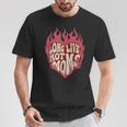 Long Live Hot Moms Vintage Flaming Heart Empowered Energy T-Shirt Personalized Gifts