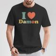I Love Damon I Heart Damon レッド ハート バレンタイン Tシャツ 面白い贈り物