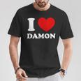 I Love Damon I Heart Damon 面白い名前 Damon Tシャツ 面白い贈り物