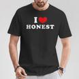 I Love Honest 私は愛する Honest Tシャツ 面白い贈り物