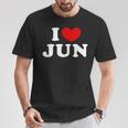 I Love Jun 私は愛する Jun Tシャツ 面白い贈り物
