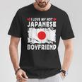 I Love My Hot Japanese Boyfriend Couple Japan Flag Tシャツ 面白い贈り物