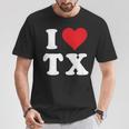 I Love Tx Initials I Heart TX First Last NameX Tシャツ 面白い贈り物