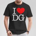 I Love ハート Dg Tシャツ 面白い贈り物