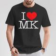 I Love ハート Mk Tシャツ 面白い贈り物