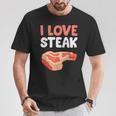I Loveteak おもしろステーキ バーベキューグリルステーキ Tシャツ 面白い贈り物