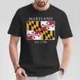 Maryland Flag 7Th Ustate 1788 Maryland Native Tシャツ 面白い贈り物