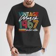 Marzo De 1967 Diseño De Cumpleaños Nacido En Marzo De 1967 Camiseta unisex Regalos divertidos