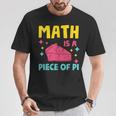 Math Is A Piece Of Pie Pi Day Nerd Mathtudent Teacher Tシャツ 面白い贈り物