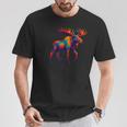 Moose Paint Drip Zoo Favorite Animal Alaska Canada T-Shirt Unique Gifts