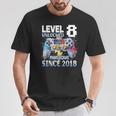 Nivel 8 Desbloqueado Cumpleaños Niño 8Vo Desbloqueadoideojuego Camiseta unisex Regalos divertidos