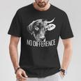 No Difference ワンライフ 違いはありません ベジタリアン 動物愛好家 ビーガン 長袖tシャツ Tシャツ 面白い贈り物