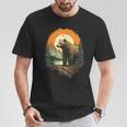 Oso Colorido Paisaje Bosqueidailvestre Animales Amantes Camiseta unisex Regalos divertidos