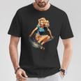 Pinup Girl スケートボード Tシャツ 面白い贈り物