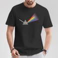Prisma Mit Regenbogenfarben Und Weißem Lichtstrahl T-Shirt Lustige Geschenke