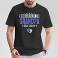 メンズ Promoted To Grandpa Est 2027 Dad Tシャツ 面白い贈り物