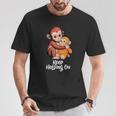 Punch Keep Holding On Cute Baby Monkey グラフィック Tシャツ 面白い贈り物
