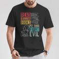 Read Banned Books Pet Dogs Fight Evil Read Books Reading T-Shirt Unique Gifts