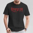 Redrum 怖い不気味な血まみれのハロウィンtシャツ2 Tシャツ 面白い贈り物