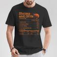 Shrimp And Grits Nutrition Facts Label Calories Protein Food Tシャツ 面白い贈り物