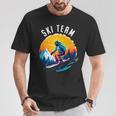 Ski Team スキーチーム スキーヤー スクール スキー旅行 スキーチーム クルー スキー Tシャツ 面白い贈り物