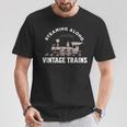 Staming Alongintage Train 機関車 Tシャツ 面白い贈り物