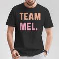 Team Mel 名前 Tシャツ 面白い贈り物