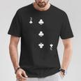 Three 3 Of Clubs トランプ ポーカーカード ブラックジャックカード Tシャツ 面白い贈り物