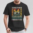 Together 54 Years Forever To Go 結婚54周年記念 Tシャツ 面白い贈り物