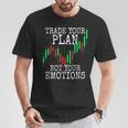 Trade Your Plan Not Your Emotions トレーディング投資家トレーダー株式証券取引所 Tシャツ 面白い贈り物