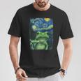 Van Gogh Nuit Étoiléeelfie Grenouille T-Shirt Cadeaux drôles