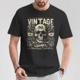 Vintage 1965 Né En 1965 Anniversaire Crâne Motard Moto T-Shirt Cadeaux drôles
