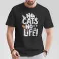 「No Cats No Life」 母の日 バレンタインデー 猫 母 Tシャツ 面白い贈り物