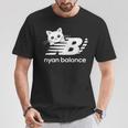 「Nyan Balance」ニャンバランス グラフィック かわいい ねこ Tシャツ 面白い贈り物