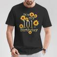 かわいいひまわり その私の101歳の誕生日 101歳の誕生日 Tシャツ 面白い贈り物
