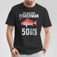 メンズ この金目鯛漁師は50歳50歳の誕生日です Tシャツ 面白い贈り物