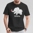 ぞうさん 象（りんご うれしいな I タイプ）【どうぶつフレンズ】面白 動物 イラスト Tシャツ 面白い贈り物