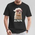 アルパカ・パパ・アルパパ・ラマ・パパ・アルパカ・パパ・ワーター・ワンダリングalpapa Tシャツ 面白い贈り物