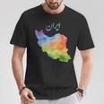 イランの地図 イランのカラフルな地図 水彩イラスト Tシャツ 面白い贈り物