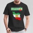イランライオン太陽旗、イラン地図、イラン、イランの旗、イランの旗。 Tシャツ 面白い贈り物