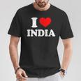 インド I Heart India I Love India Tシャツ 面白い贈り物