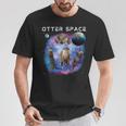 カワウソ宇宙 面白いカワウソ 宇宙カワウソ 長袖tシャツ Tシャツ 面白い贈り物