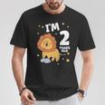 キッズ 2歳の誕生日 ライオン 2歳 男の子 女の子 Tシャツ 面白い贈り物