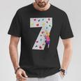キッズ 7歳の誕生日パーティーケーキクライマークライムボルダリング Tシャツ 面白い贈り物
