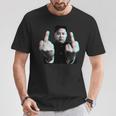 キム・ジョンアン Flipping The Bird 長袖tシャツ Tシャツ 面白い贈り物