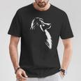 シェットランド・シープドッグ ポートレート シルエット 犬 シェルティー・ドッグ Tシャツ 面白い贈り物