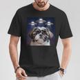 シーズー 犬 シウツー 犬 エイリアン Ufohitzhu おもしろい シーズー 長袖tシャツ Tシャツ 面白い贈り物